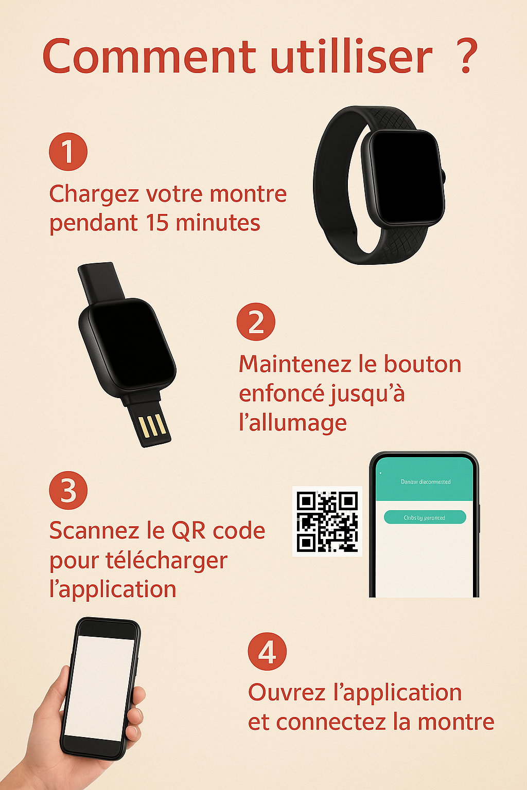 Montre connectée intelligente